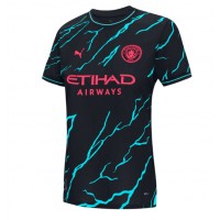 Camisa de Futebol Manchester City Erling Haaland #9 Equipamento Alternativo Mulheres 2023-24 Manga Curta